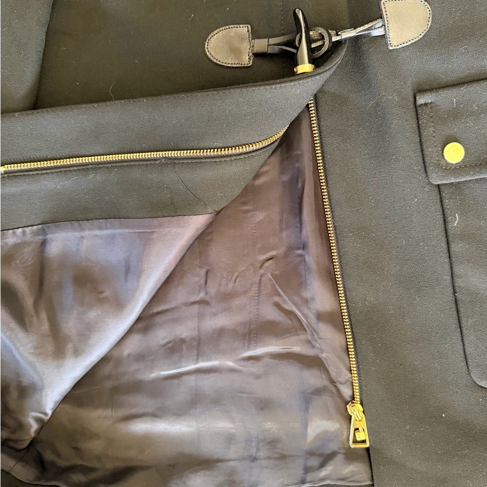 Zara Black Toggle Trench Coat - Picture 3 of 5